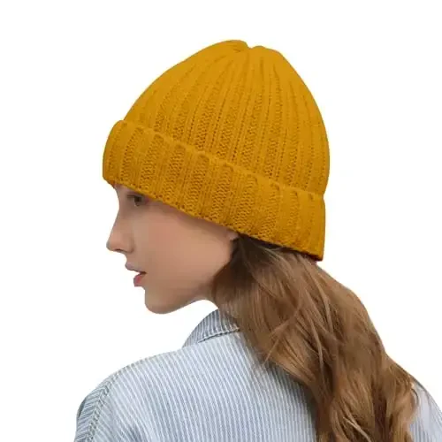 Rosoz Winter Hats for Women Warm Thick Soft Stretch Cable Knit Beanie Skully Cap for Cold Weather - 2