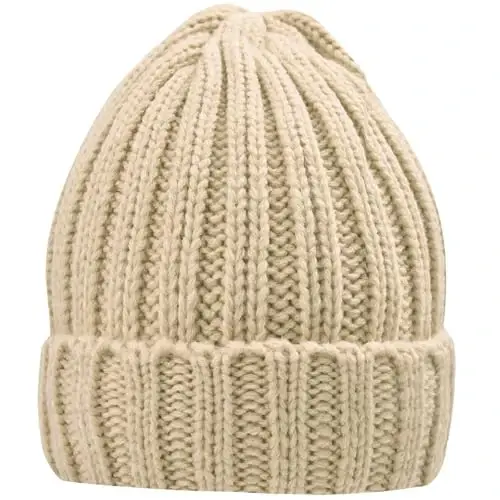 Rosoz Winter Hats for Women Warm Thick Soft Stretch Cable Knit Beanie Skully Cap for Cold Weather - 2