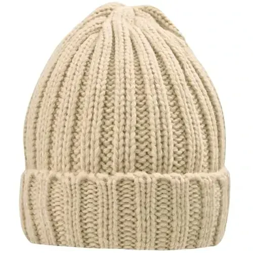 Rosoz Winter Hats for Women Warm Thick Soft Stretch Cable Knit Beanie Skully Cap for Cold Weather - ROSOZ (1)