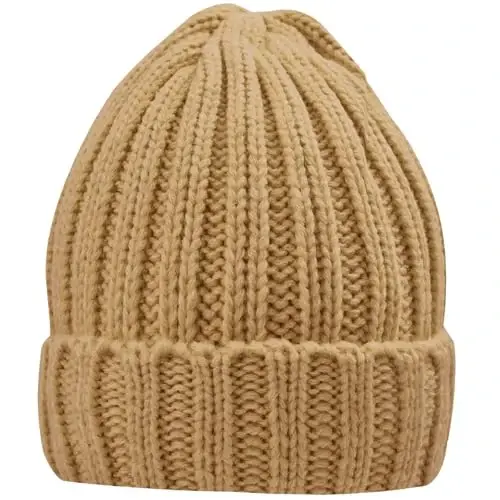 Rosoz Winter Hats for Women Warm Thick Soft Stretch Cable Knit Beanie Skully Cap for Cold Weather - 4