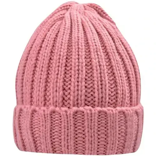 Rosoz Winter Hats for Women Warm Thick Soft Stretch Cable Knit Beanie Skully Cap for Cold Weather - 3