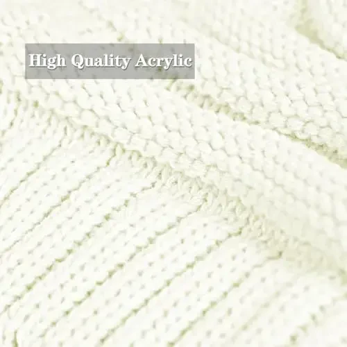 Rosoz Womens Beanies for Winter Ayollar uchun qishki shlyapalar Ayollar uchun trikotaj iliq qishki shlyapalar Sovuq havoda qalin - 5