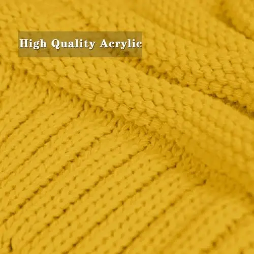 Rosoz Womens Beanies for Winter Ayollar uchun yumshoq qishki shapkalar Ayollar uchun trikotaj iliq qishki shapkalar Sovuq havoda qalin - 5