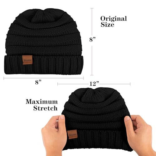 Rosoz Womens Beanies for Winter Slouchy Beanies for Women Knit Warm Winter Hats for Women Thick for Cold Weather - 6