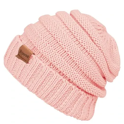 Rosoz Womens Beanies for Winter Slouchy Beanies for Women Knit Warm Winter Hats for Women Thick for Cold Weather - ROSOZ (1)
