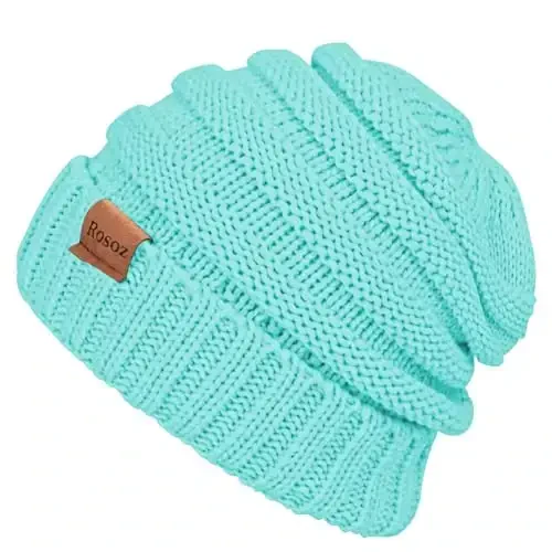 Rosoz Womens Beanies for Winter Slouchy Beanies for Women Knit Warm Winter Hats for Women Thick for Cold Weather - 3
