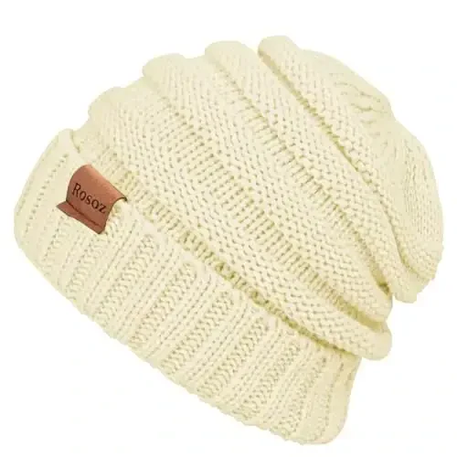 Rosoz Womens Beanies for Winter Slouchy Beanies for Women Knit Warm Winter Hats for Women Thick for Cold Weather - 2