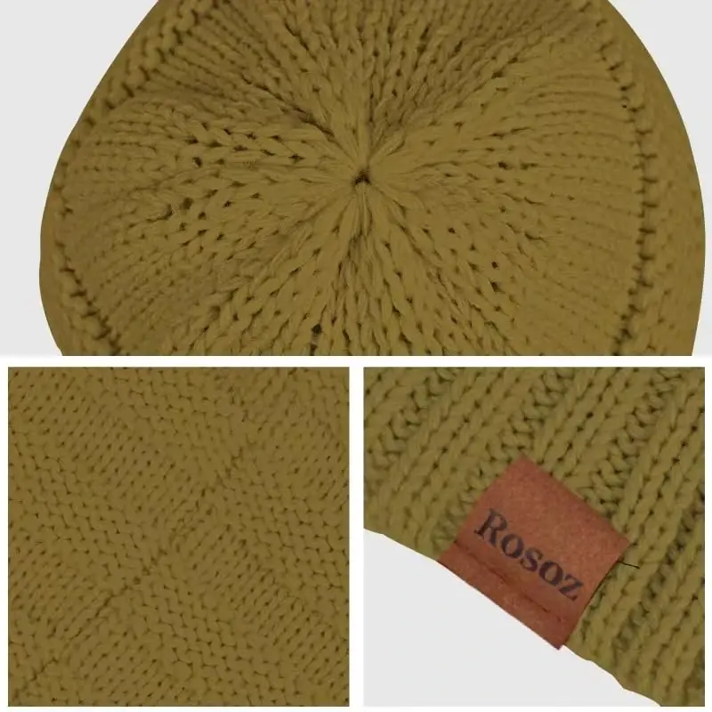 Rosoz Womens Beanies for Winter Slouchy Beanies for Women Knit Warm Winter Hats for Women Thick for Cold Weather - 4