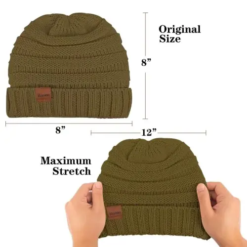 Rosoz Womens Beanies for Winter Slouchy Beanies for Women Knit Warm Winter Hats for Women Thick for Cold Weather - 6