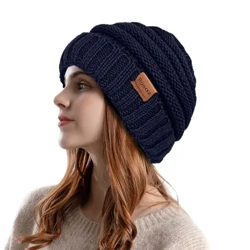 Rosoz Womens Beanies for Winter Slouchy Beanies for Women Knit Warm Winter Hats for Women Thick for Cold Weather - Rosoz (1)