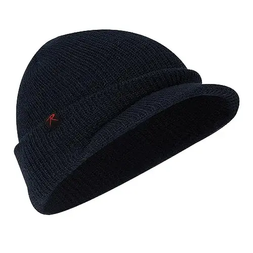 Rothco Wool Watch Cap with Brim – Wool Beanie Hat with Visor – Great for Winter Activities 