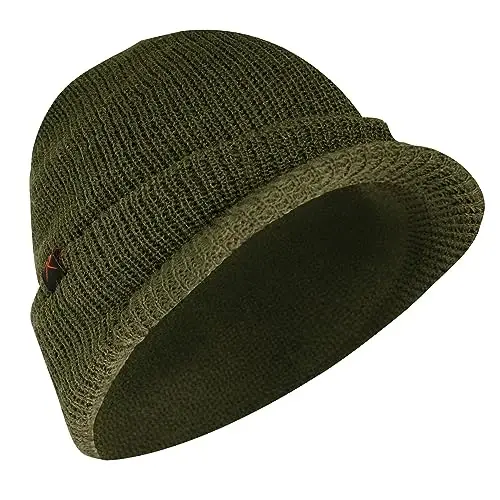Rothco Wool Watch Cap with Brim – Wool Beanie Hat with Visor – Great for Winter Activities - 1