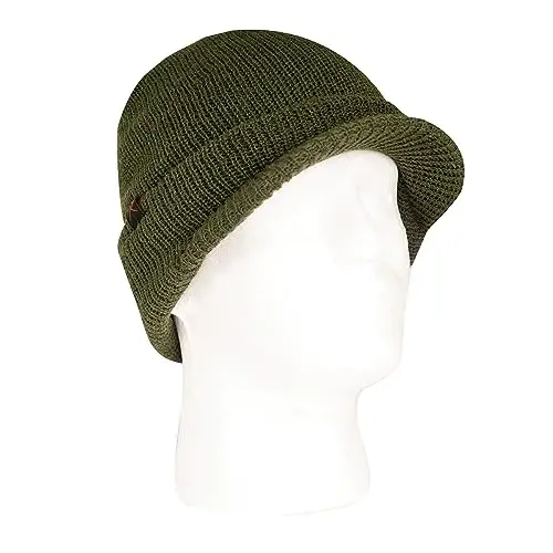 Rothco Wool Watch Cap with Brim – Wool Beanie Hat with Visor – Great for Winter Activities - 6
