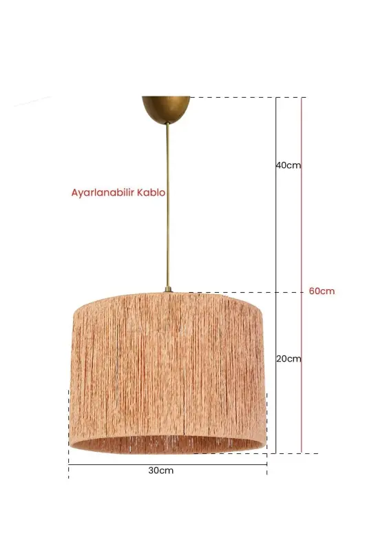 Roue Handmade Sarkıt Avize Natural-Natural - 2
