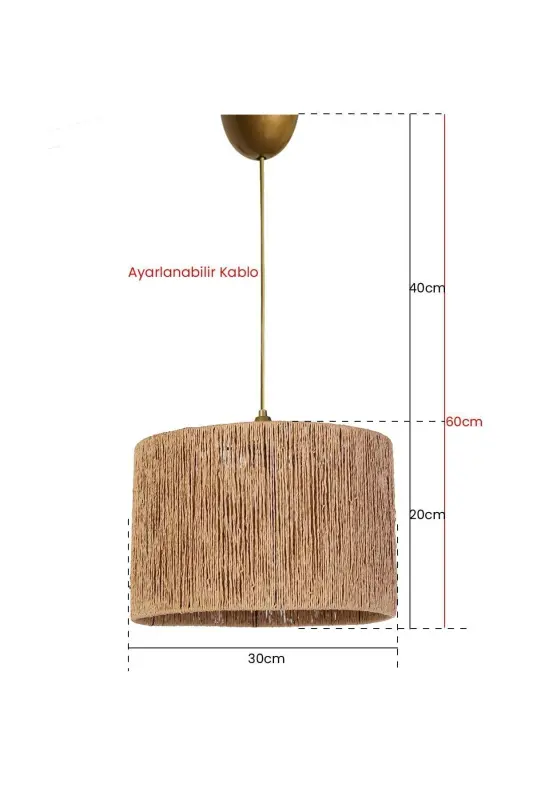 Roue Sarkıt Avize Hasır-Hasır - 2