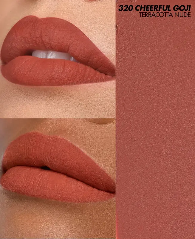 Rouge Artist Velvet Nude Soft Matte Lab boʻyogʻi, Modazone-320 Cheerful Goji uchun yaratilgan - 3