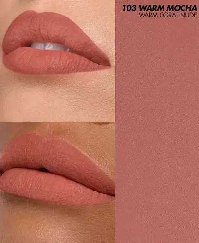 Rouge Artist Velvet Nude Soft Matte Lipstick, Modazone için tasarlandı - 103 Warm Mocha - 7