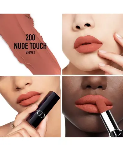 Rouge Dior Lab bo'yog'i - Velvet-200 Nude Touch velvet - iliq bej - 3