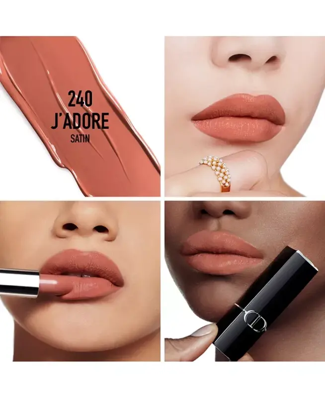Rouge Dior Lipstick - Satin-240 J'adore - a rosy brown - 3