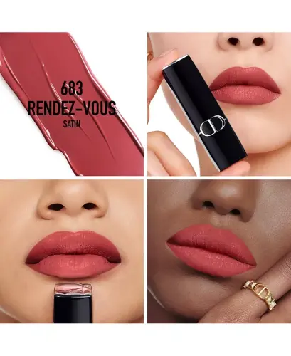 Rouge Dior Lipstick - Satin-683 Rendez-vous - культовая нюдовая помада - 3
