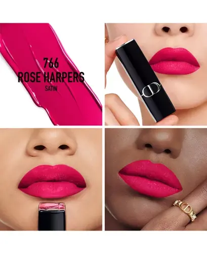 Rouge Dior Lipstick - Satin-766 Rose Harpers - a magenta pink - 3