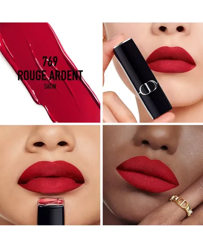Rouge Dior Lipstick - Satin-769 Rouge Ardent - a deep red - 3