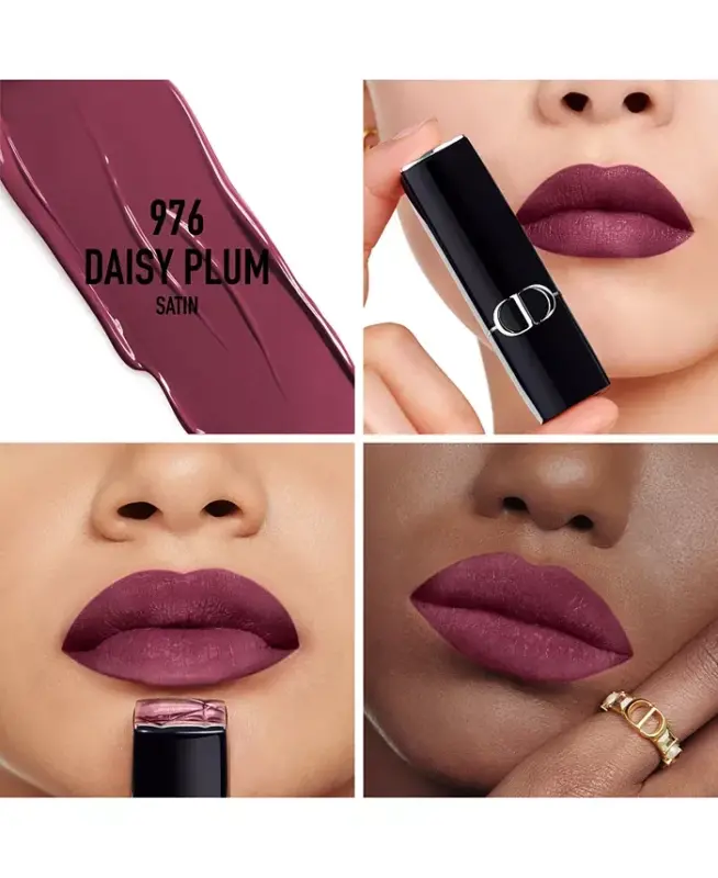 Rouge Dior Lipstick - Satin - 976 Daisy Plum - a bright plum - 3