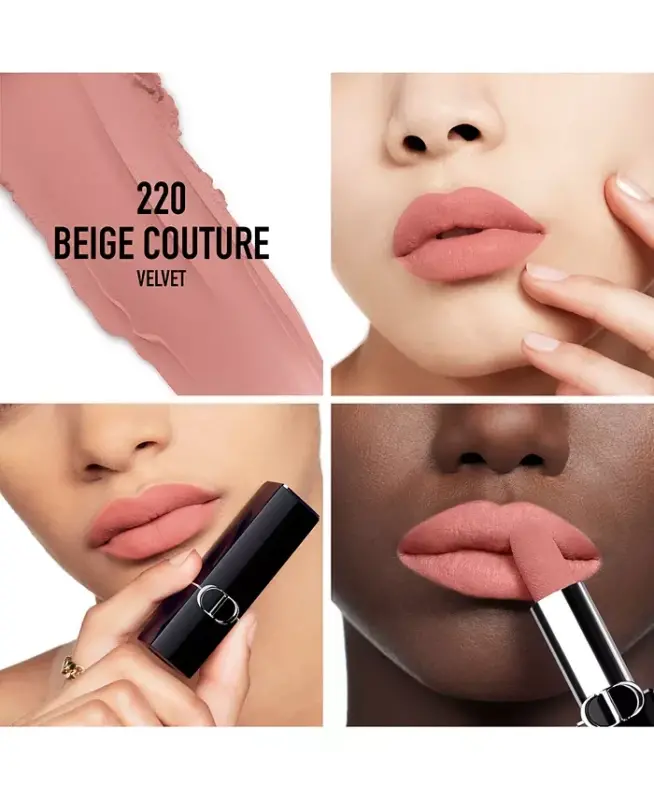 Rouge Dior Lipstick - Velvet-220 Beige Couture velvet - bej nuda - 3