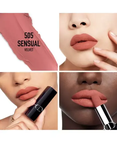Rouge Dior Lipstick - Velvet-505 Sensual velvet - a warm rosewood - 3