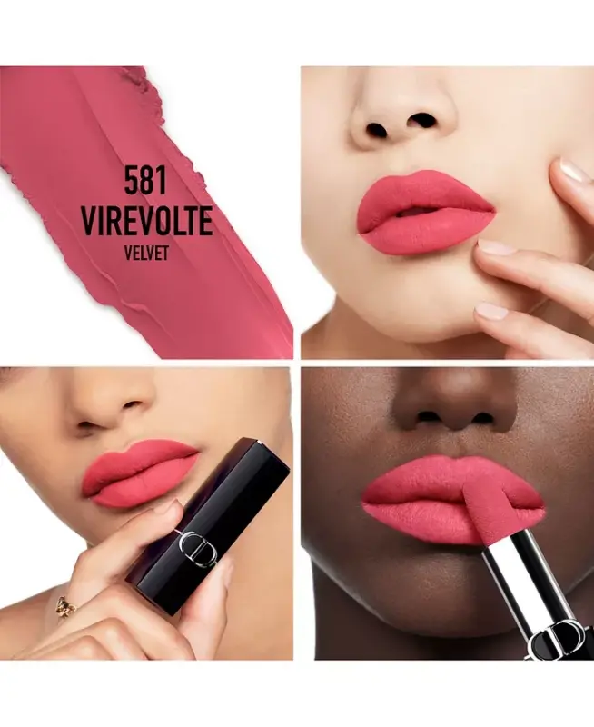 Rouge Dior Lipstick - Velvet - 581 Virevolte - a bright pink - 3