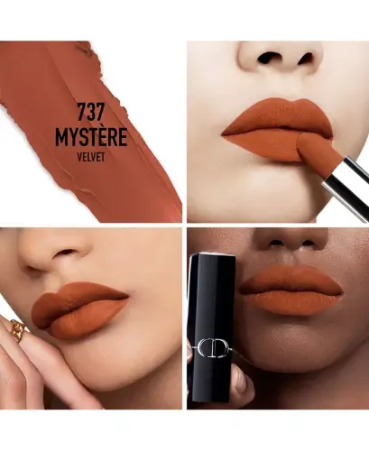 Rouge Dior Lipstick - Velvet-737 Mystere velvet - an orangy brown - 3