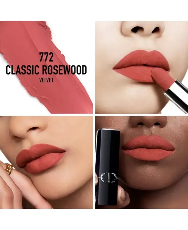 Rouge Dior Lipstick - Velvet-772 Classic Rosewood velvet - a soft rosewood - 3