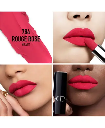 Rouge Dior Lipstick - Velvet-784 Rouge Rose velvet - a magenta - 3