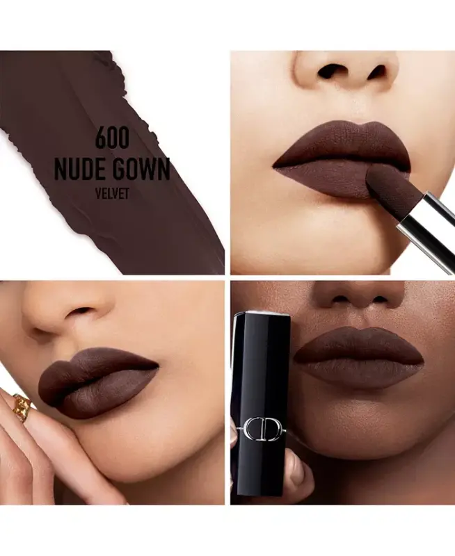 Rouge Dior Lipstick - Velvet-NEW! 600 Nude Gown - 3