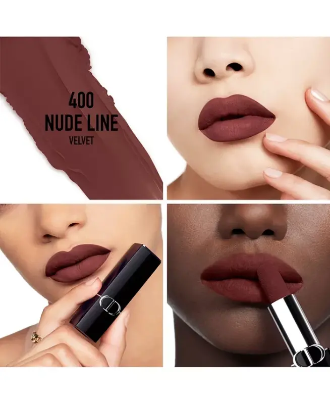Rouge Dior Lipstick - Velvet-400 Nude Line velvet - a bold brown nude - 3