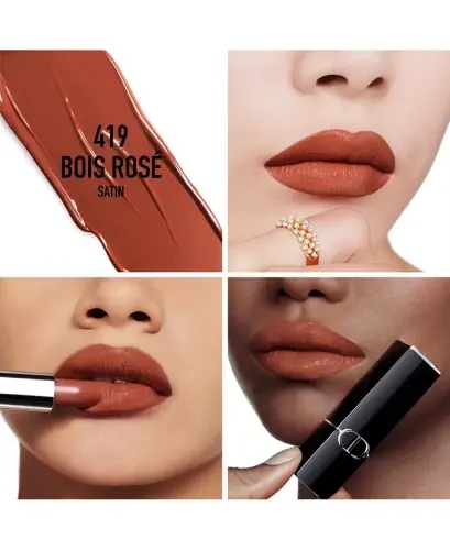 Rouge Dior Lipstick - Satin-419 Bois Rosé - a warm rosewood - 3
