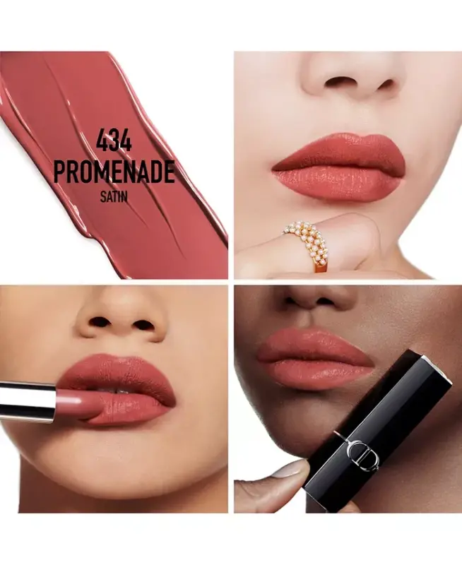 Rouge Dior Lipstick - Satin-434 Promenade - a bold rosewood - 3