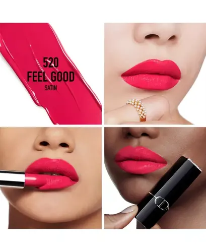 Rouge Dior Lipstick - Satin - 520 Feel Good - a fuchsia pink - 3