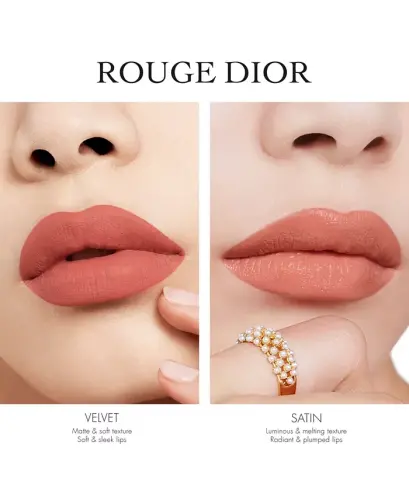 Rouge Dior Lipstick - Velvet - 624 Verone velvet - a purply brownish red - 7