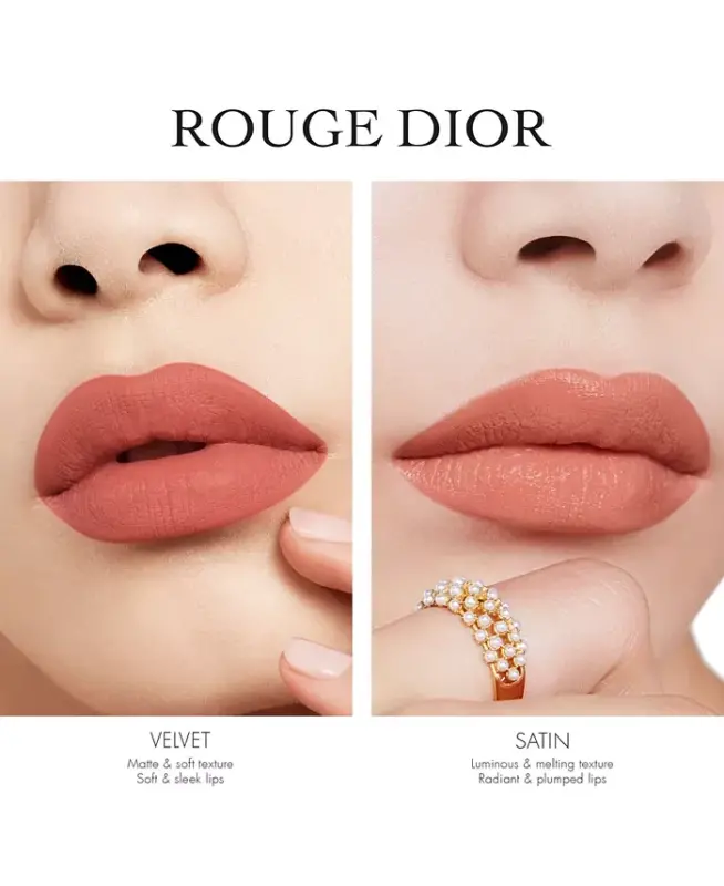 Rouge Dior Lipstick - Velvet - 624 Verone velvet - a purply brownish red - 7
