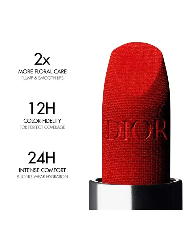 Rouge Dior Lipstick - Velvet - 624 Verone velvet - a purply brownish red - 8