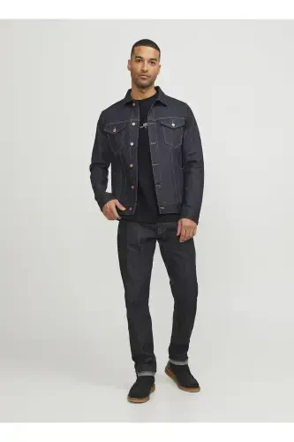 Round neck, black men's T-shirt. - 5