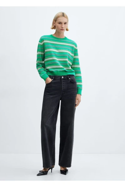 Round neck striped sweater - MANGO (1)