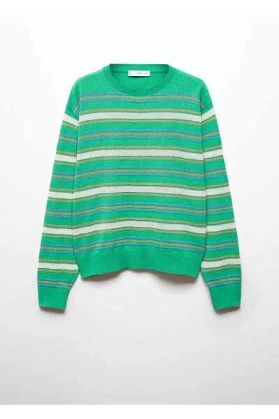 Round neck striped sweater - 3