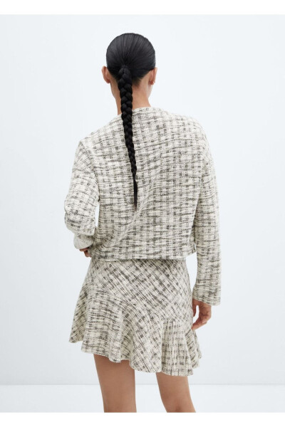 Round Neck Tweed Sweater - 4