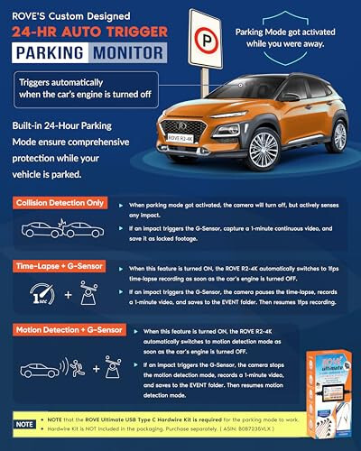 ROVE R2-4K ichki Wi-Fi GPS avtomobil paneli kamerasi yozuvchisi UHD 2160P, 2.4'' IPS ekran, 150° keng burchak, WDR, tungi ko'rish - 3