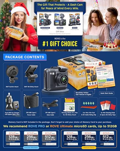 ROVE R2-4K ichki Wi-Fi GPS avtomobil paneli kamerasi yozuvchisi UHD 2160P, 2.4'' IPS ekran, 150° keng burchak, WDR, tungi ko'rish - 4