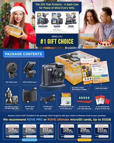 ROVE R2-4K ichki Wi-Fi GPS avtomobil paneli kamerasi yozuvchisi UHD 2160P, 2.4'' IPS ekran, 150° keng burchak, WDR, tungi ko'rish - 4