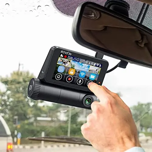 ROVE R3 Dash Cam Front and Rear with Cabin, 3” IPS Touch Screen, 3 Channel Dash Cam 1440P+1080P+1080P, IR Night Vision, 5GHz WiFi, Up to 30MB/s Download Speed, Quad-Mode GPS, Supports 512GB Max - 6