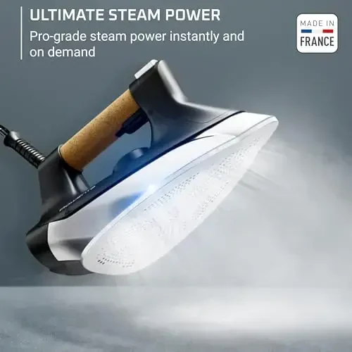 Rowenta, Dazmol, Ultimate Steam Pro Zanglamaydigan Po'lat Taglikli Professional Bug 'Stantsiyasi Kiyimlar uchun, 1800 Watt, 1.3L Olinadigan Tank, Qozon Texnologiyasi, Tez Isitish, Qora Kiyim Dazmoli, DG8668 - 3